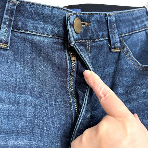 Democracy Ab Solution Elastic Waist Medium Wash Skinny Jeans Women's Size 12 - Picture 6 of 8